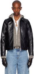 OUR LEGACY Black Mini Leather Jacket