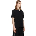 Casablanca Black Applique Monogram Short Sleeve Polo