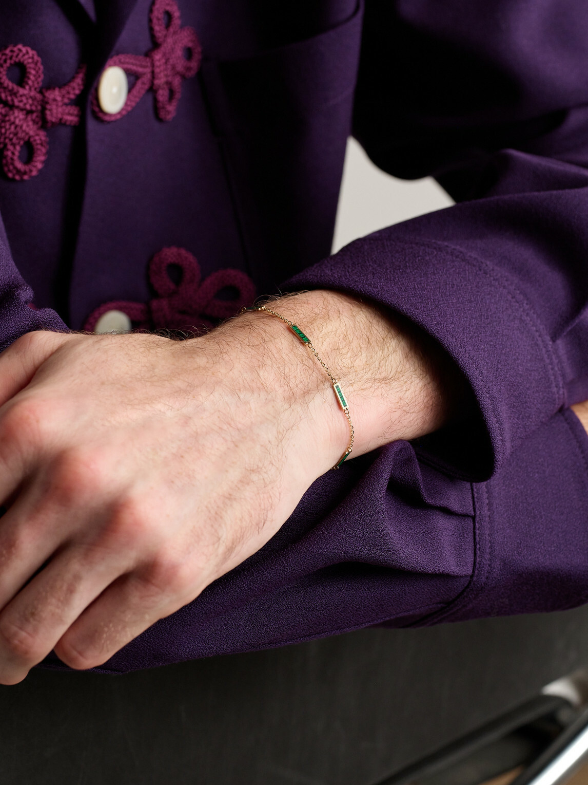JIA JIA - Gold Malachite Bracelet
