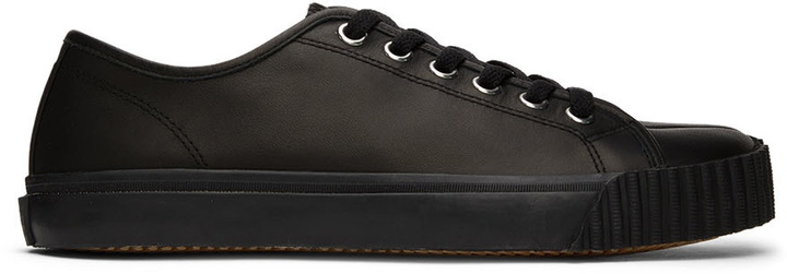 Photo: Maison Margiela Black Leather Tabi Sneakers