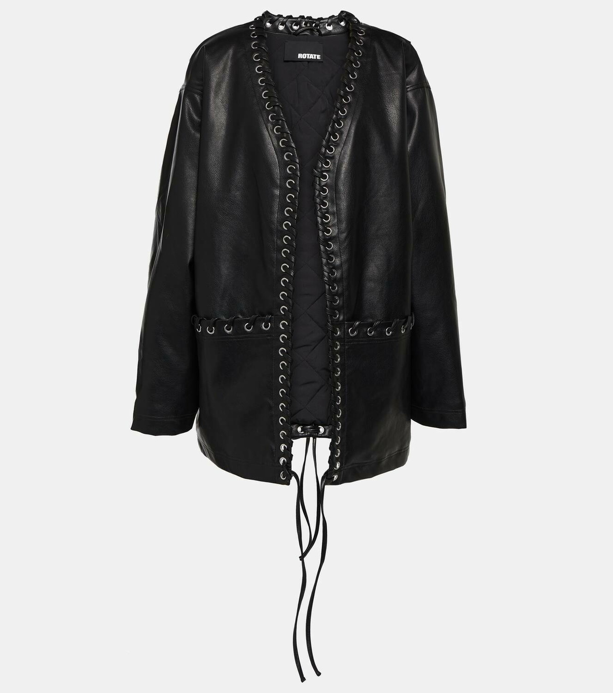 Rotate Birger Christensen Lace-up faux leather jacket ROTATE