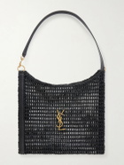 SAINT LAURENT - Oxalis Leather-Trimmed Raffia Tote Bag
