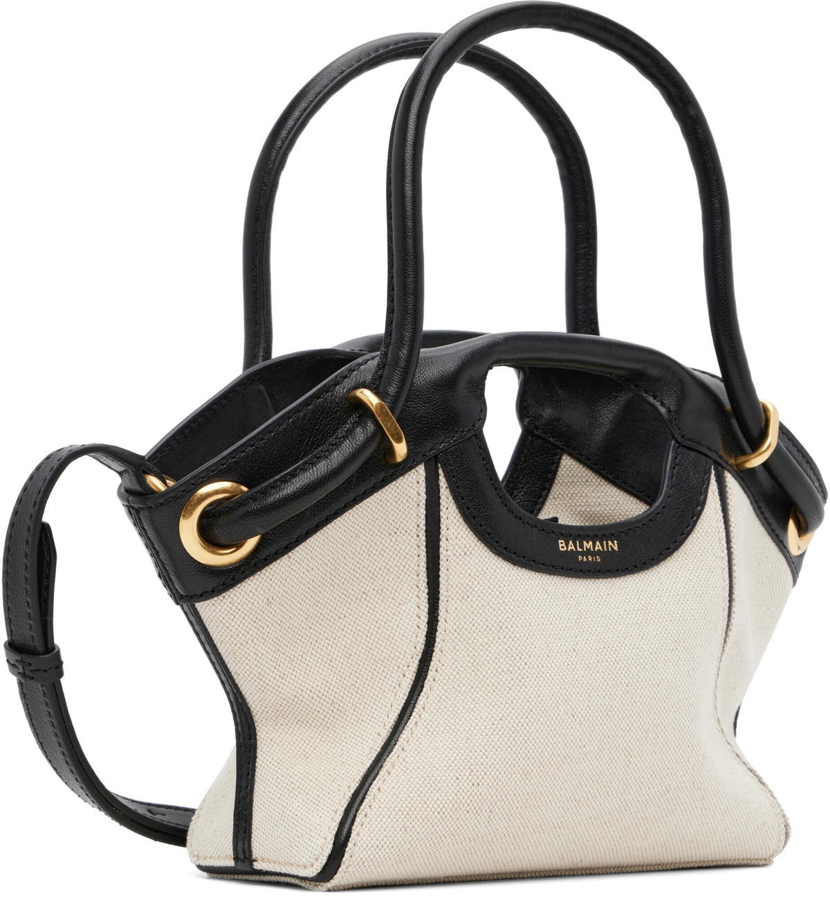 BALMAIN Black & Off-White Small Bag