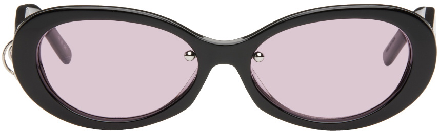 Justine Clenquet SSENSE Exclusive Black Drew Sunglasses Justine 