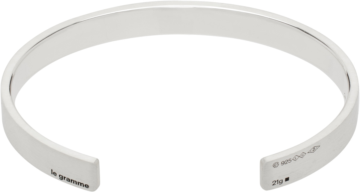 Le Gramme Silver Ribbon 'Le 21g' Bracelet