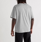 ACNE STUDIOS - Exford Oversized Logo-Appliquéd Mélange Cotton-Jersey T-Shirt - Gray