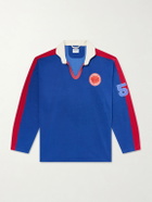 BODE - Lakewood Appliquéd Jersey Polo Shirt - Blue