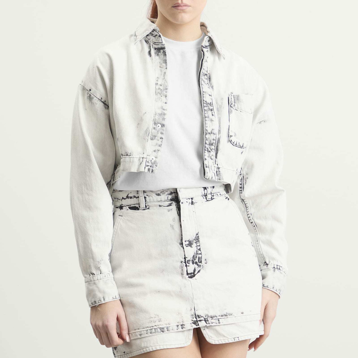 TOGA ARCHIVES Women's TOGA Denim Short Shirt in Black