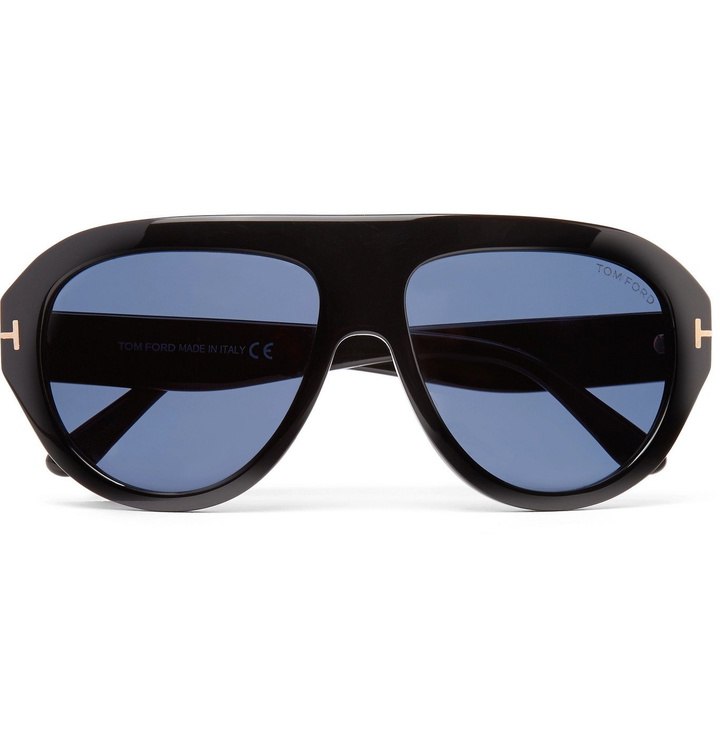 Photo: TOM FORD - Felix Aviator-Style Acetate Sunglasses - Black