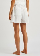 Tekla Unisex Poplin Pyjama Shorts White