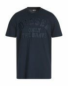 Diesel Mens T-shirt Midnight in Blue