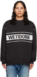 We11done Black Reflective Sweatshirt