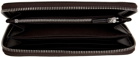 Fendi Black & Brown FF Vertigo Zip-Around Wallet