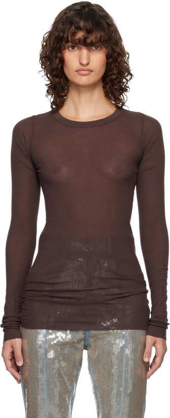 Photo: Rick Owens Brown Temple Rib LS T-shirt