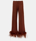Oséree Lumière Plumage straight pants