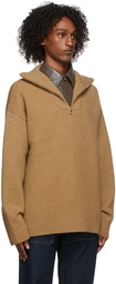 Nanushka Brown Zad Zip Up Sweater