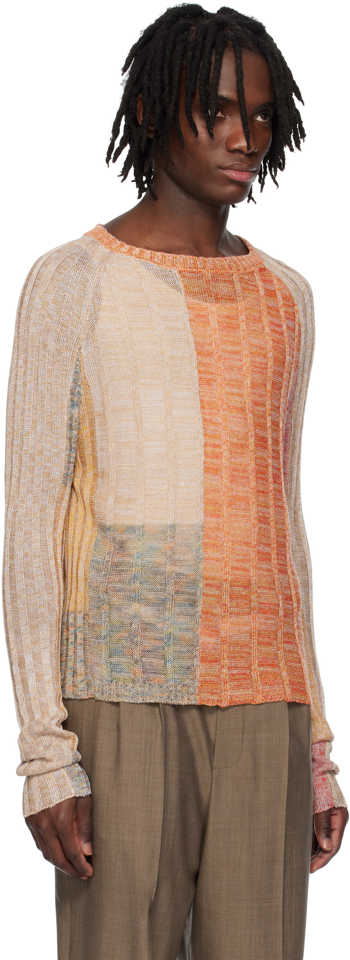 Eckhaus Latta Orange & Beige Symphony Sweater