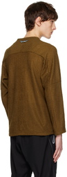 and wander Khaki V-Neck Sweatshirt