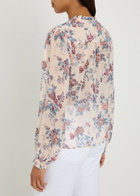 Paige Lula Floral Silk-chiffon Blouse Pink