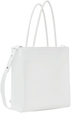 MM6 Maison Margiela White Inside Out Structured Tote Bag