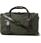 Filson - Leather-Trimmed Twill Duffle Bag - Green