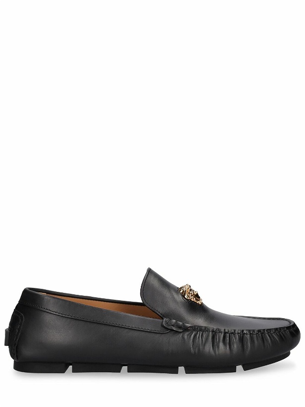 Photo: VERSACE - Leather Medusa Loafers