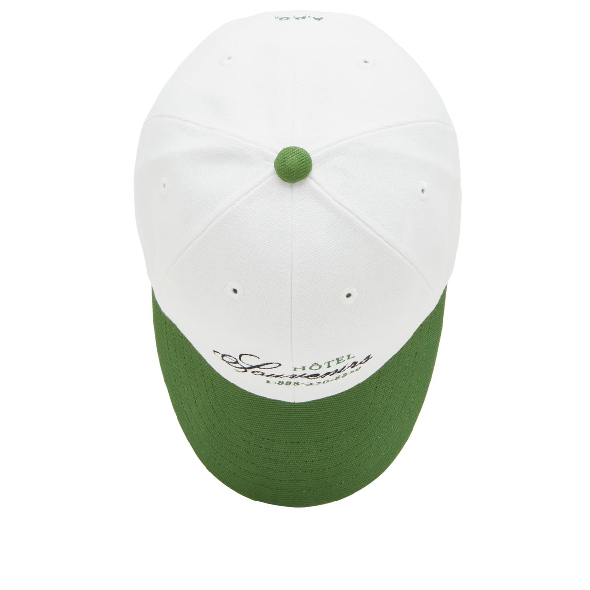 A.P.C. Men's x JJJJound Hotel Souvenirs 6 Panel Cap in White/Green
