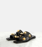 Balmain Studded leather slides