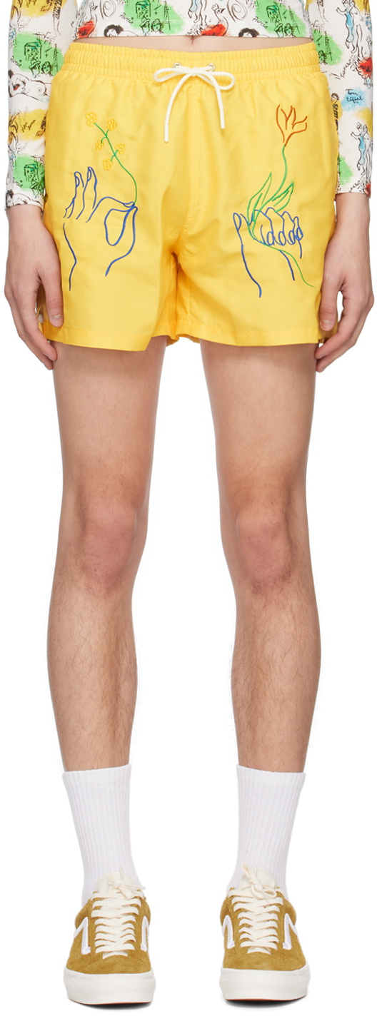 Carne Bollente Yellow Tender Hands Swim Shorts