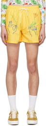 Carne Bollente Yellow Tender Hands Swim Shorts