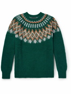 Howlin' - Fair Isle Wool Sweater - Green
