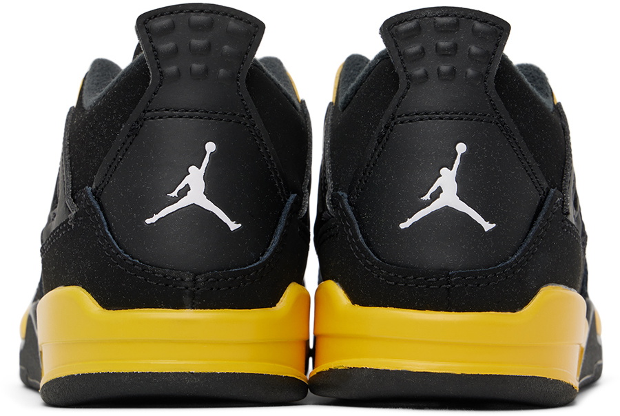 Nike Jordan Kids Black & Yellow Jordan 4 Retro Thunder Big Kids