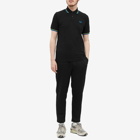 Fred Perry Authentic Men's Twin Tipped Polo Shirt in Black/Neon/Blue