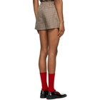 Ernest W. Baker Brown Check Elastic Waist Shorts