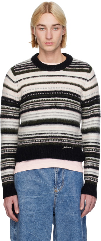 Photo: GANNI Black & White Stripe Sweater