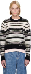 GANNI Black & White Stripe Sweater