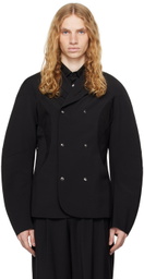 CMMAWEAR Black Darted Double Blazer