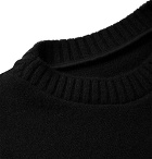 The Elder Statesman - Intarsia Cashmere Sweater - Black