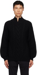 ZEGNA Black Vented Turtleneck