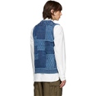 Beams Plus Blue Cable Knit Vest