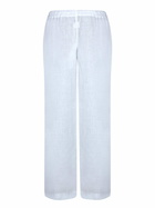 120% Lino White Linen Trousers