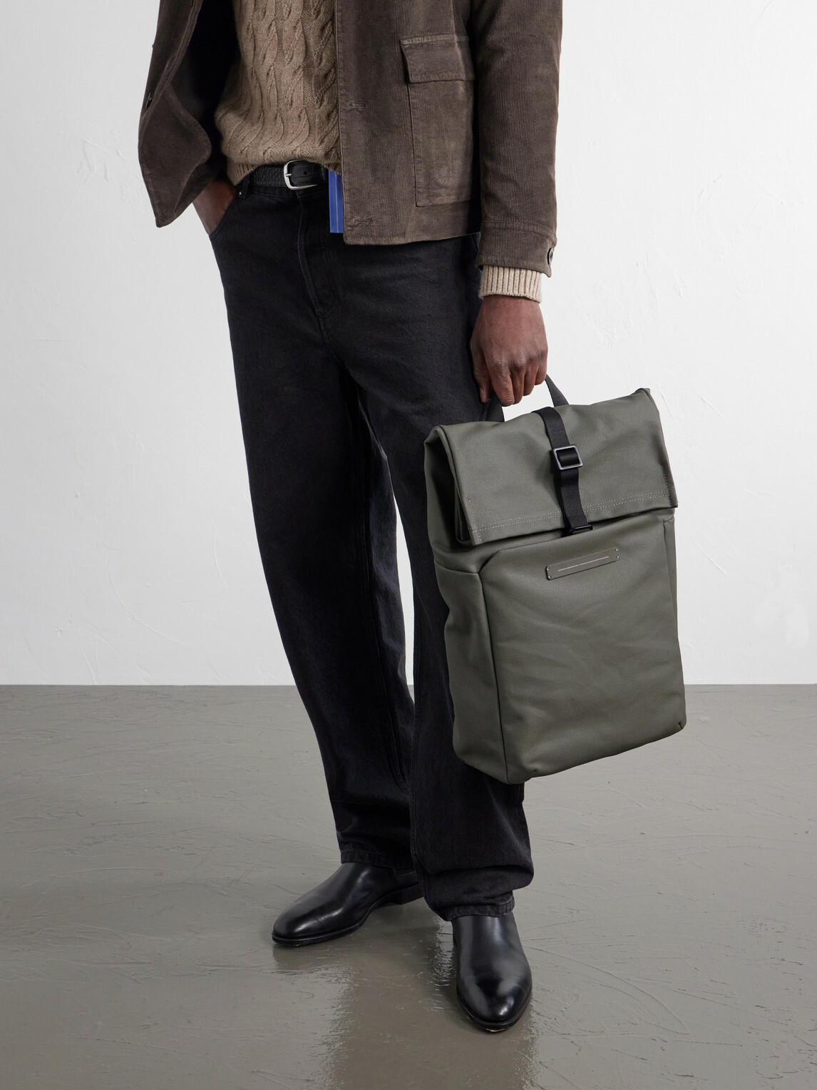Horizn Studios - SoFo Rolltop X Waxed Cotton-Canvas Backpack