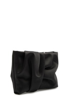 Jimmy Choo Bonny Gathered Satin Clutch - Black - One Size