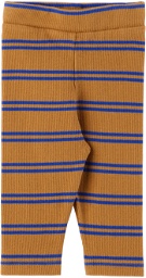 The Campamento Baby Brown & Blue Stripes Leggings