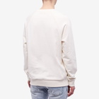 Balmain Men's Charcoal Logo Crew Sweat in Beige/Black