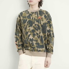 Malbon Men's Range Tour Divot Camo Sweatshirt in Bark Camo