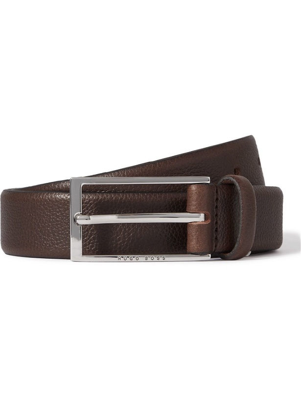 Photo: HUGO BOSS - 3cm Full-Grain Leather Belt - Brown