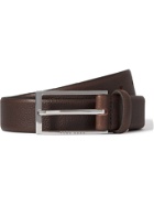 HUGO BOSS - 3cm Full-Grain Leather Belt - Brown