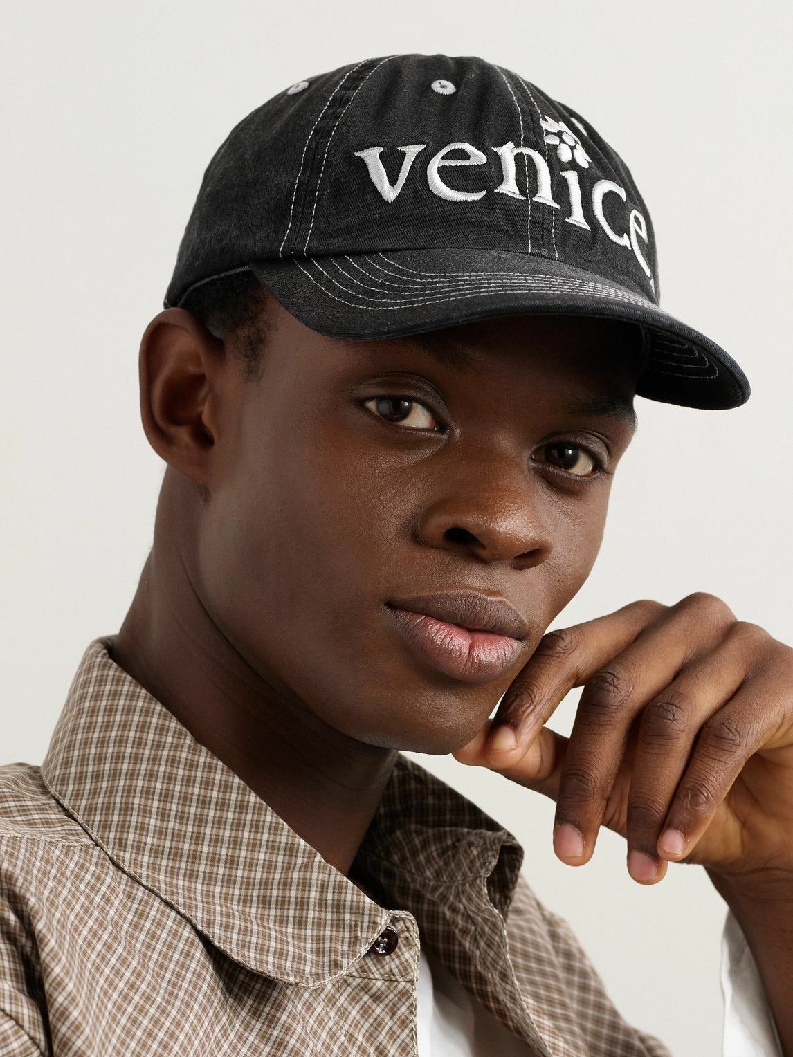 ERL - Venice Embroidered Cotton-Twill Baseball Cap