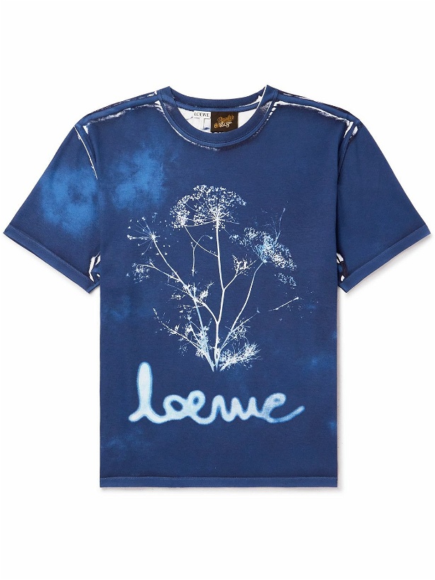 Photo: Loewe - Paula's Ibiza Printed Cotton-Jersey T-Shirt - Blue